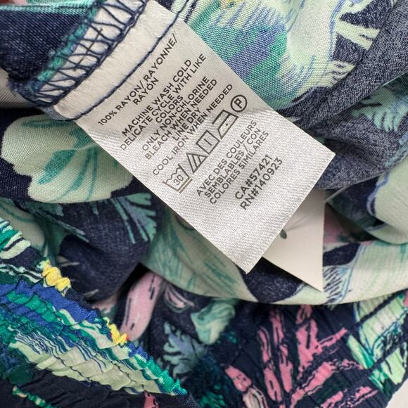 NWT Loft Women's Multicolor 100% Rayon Floral Button Midi Skirt Tropical Small - Picture 6 of 8